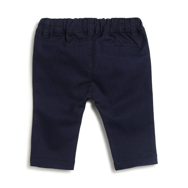 Boys Dark Blue Solid Trouser image number 1